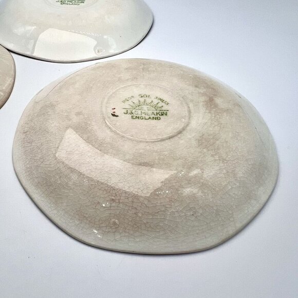 Vintage J&G Meakin England Blue & Gold Decorative Saucers Set Of 3 - Picture 11 of 11